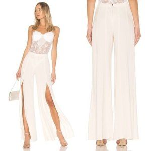 Haute Hippie Harlet Wide Leg Slit Pants Trousers REVOLVE